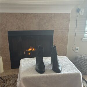 Adrienne Vittadini Black Ankle Boots